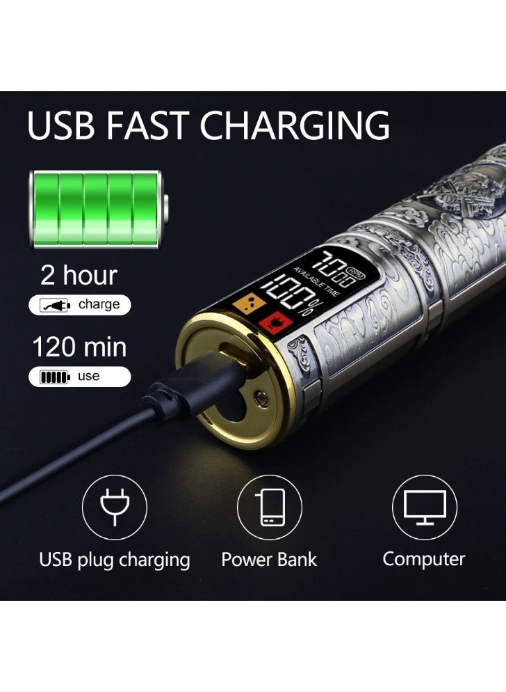 Professional Hair and Beard Clipper With High Capacity Li-ion Battery and Fast Charging, 6 Separate Comb Attachments and 1 Protection Cap | LED Display, Perfect for Home and Saloon - Image 5